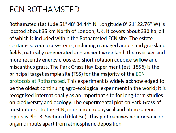 Description of the Rothamsted station